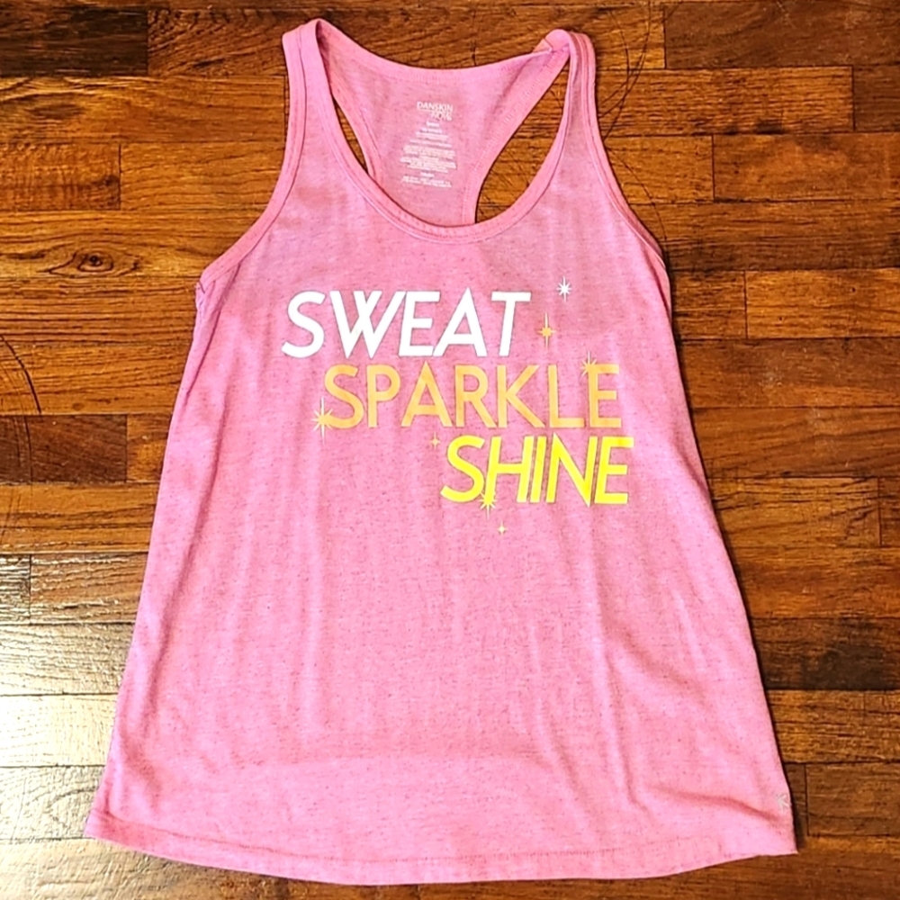 Sweat Sparkle and Shine Womens Pink Tank Top